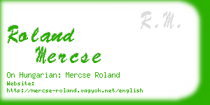 roland mercse business card